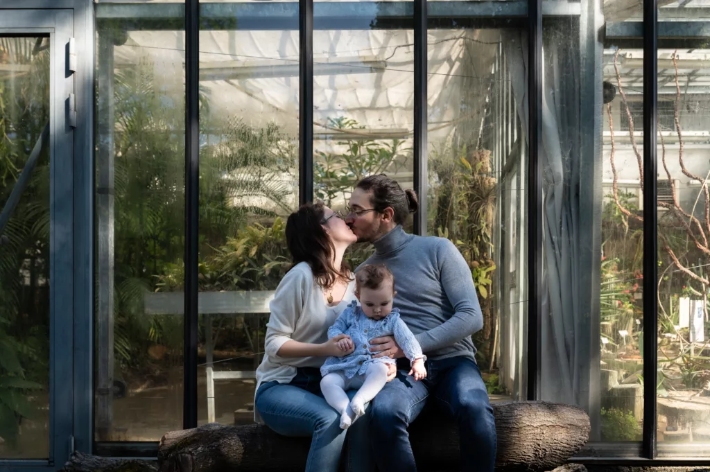 séance nouveau né famille jardin des plantes à grenoble, spot street nature